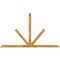 Ekena Millwork Saratoga Rough Sawn Timber Gable Bracket, Western Red Cedar, 96"W x 56"H x 4"D x 4"F, 14/12 Pitch GBW096X56X0404SAR00RWR - alternate 1